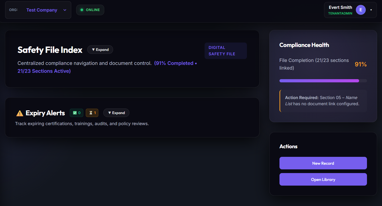 Desktop Dashboard