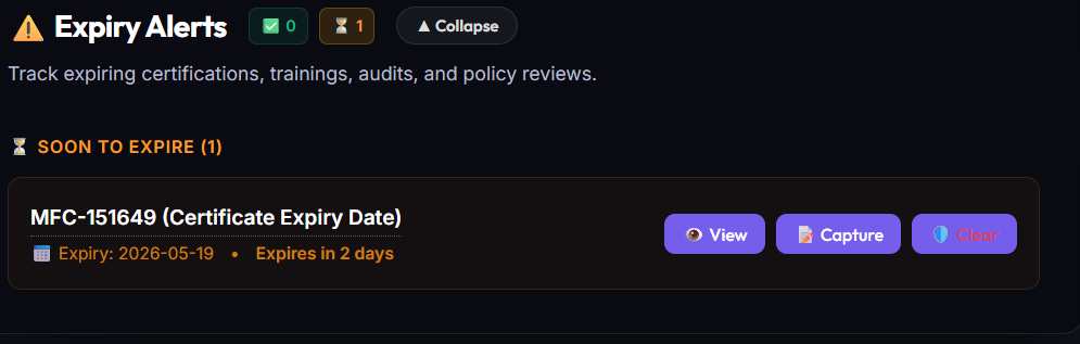 Expiry Alerts