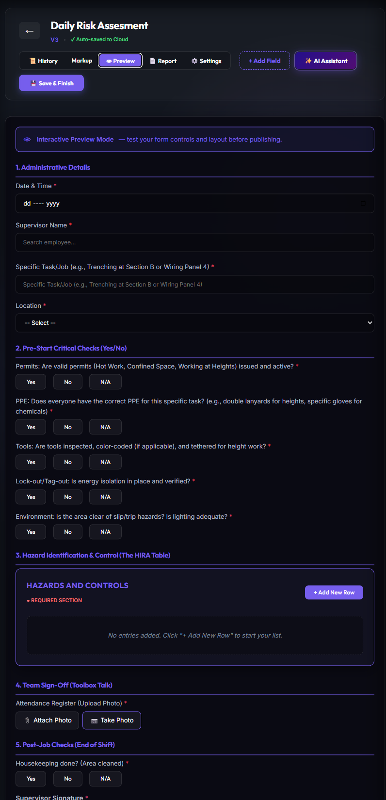 Form Preview Page