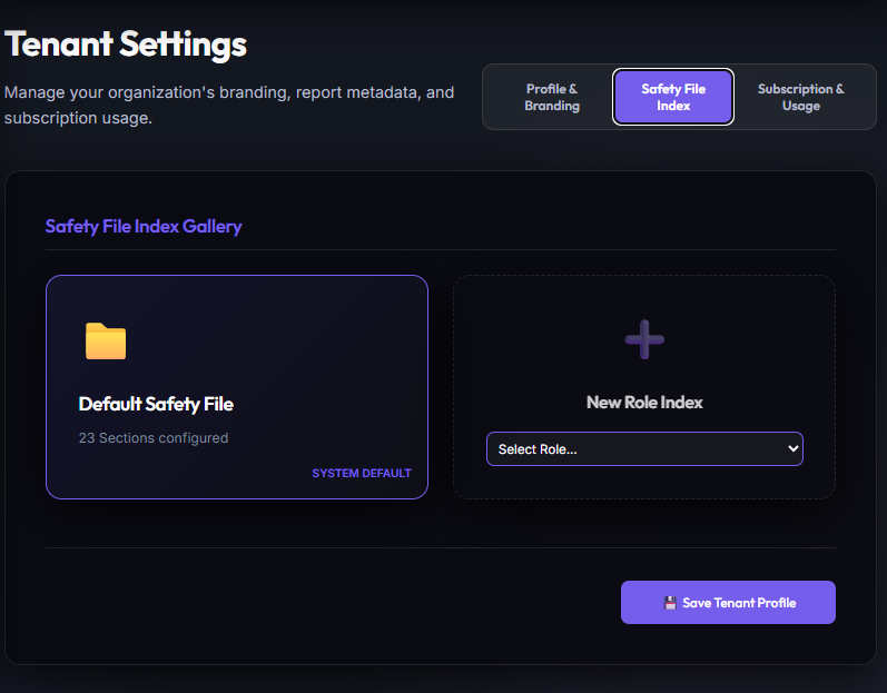 Safety Index Builder